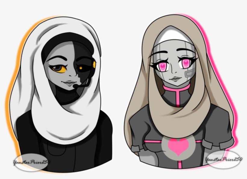 Hijabae Glados And Companion Cube By Yanstarprior250 - Cartoon, transparent png download