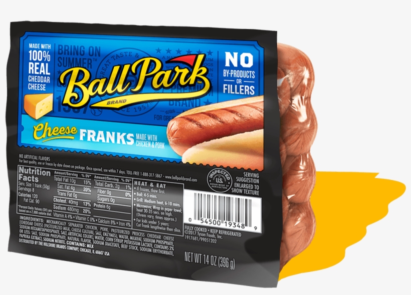 Ball Park Cheese Hot Dogs - Ball Park Uncured Beef Franks, transparent png download