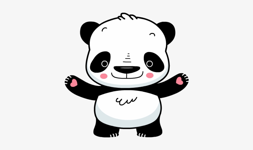 Thank You - Panda Emoji Full Body, transparent png download