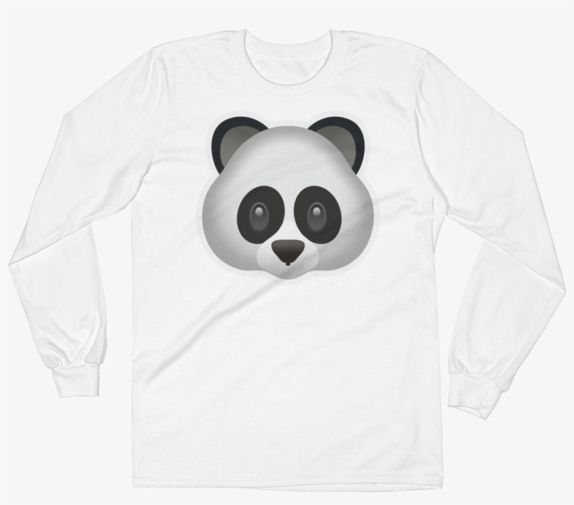 Men's Emoji Long Sleeve T-shirt - Panda, transparent png download