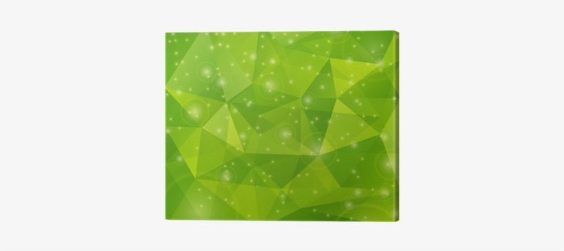 Abstract Green Triangle Background Canvas Print • Pixers® - Triangle, transparent png download