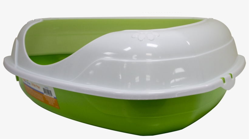Triangle Cat Litter Pan With Rim Green - Toilet, transparent png download