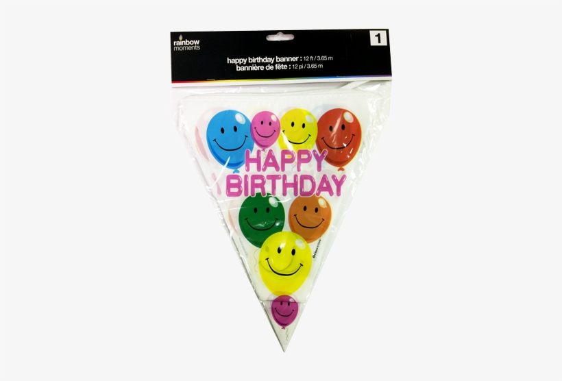 Banner Happy Balloons Theme - Párty Praporky Girlanda, transparent png download