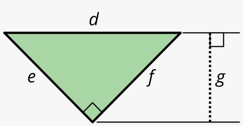 A Triangle With Sides Labeled D, E, And F - Triangle, transparent png download
