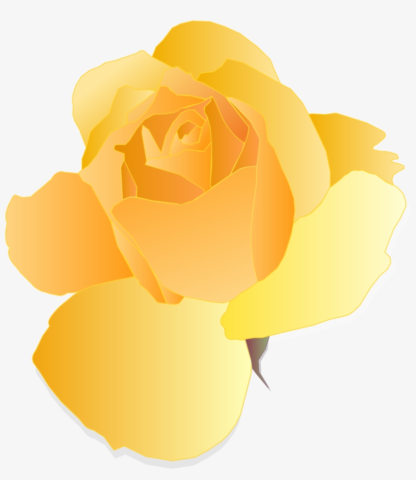 Yellow Rose Clipart Small - Garden Roses, transparent png download