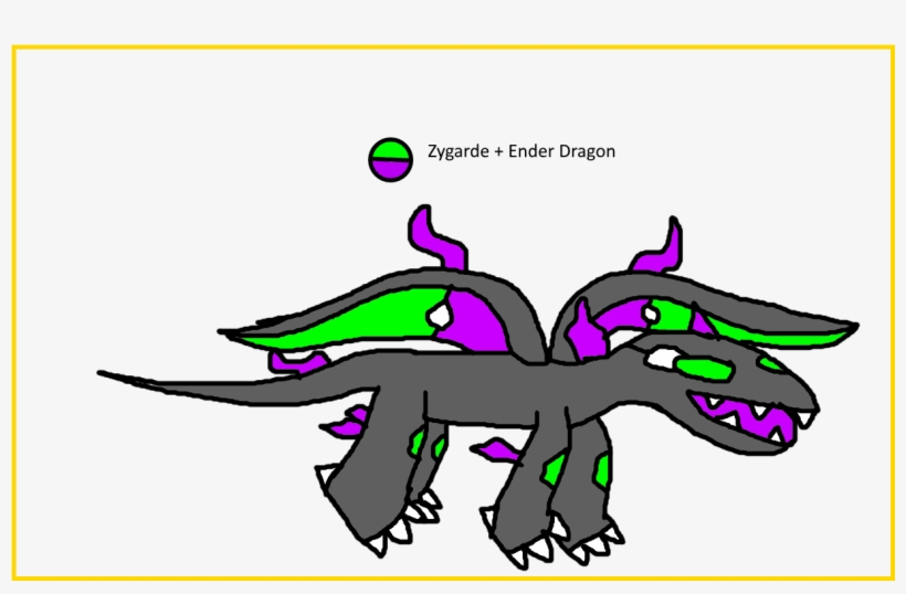 Zygarde Ender Dragon Fusion - Cartoon, transparent png download
