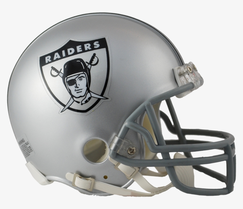 Oakland Raiders Vsr4 Mini Throwback Helmet - Oakland Raider Helmets, transparent png download