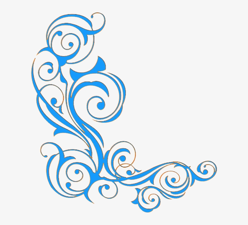 Banner Freeuse Download Blue Ornament Clip Art Transprent - Ornament Banner Border Png, transparent png download