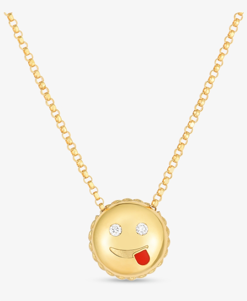 Tiny Treasures Joke Emoji Pendant With Diamonds - Locket, transparent png download