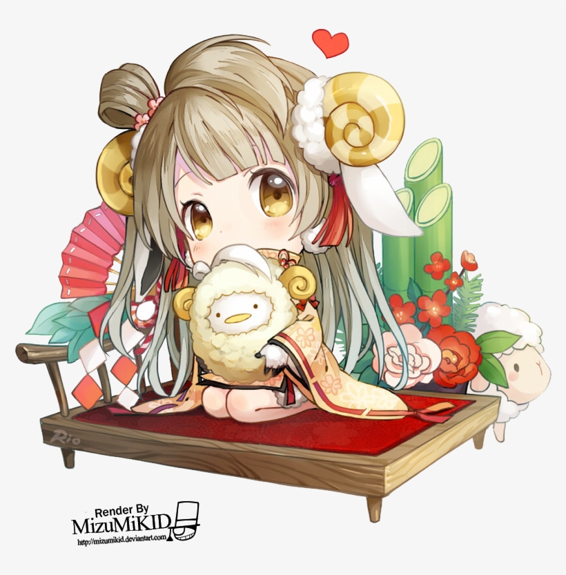 Render Minami Kotori By Mizumikid On Deviantart - U's Love Live Chibi, transparent png download