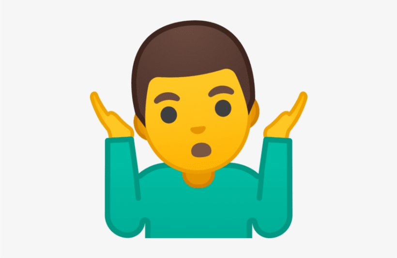 Man Shrugging Emoji Yellow Skin Tone Png Free Png Images - Emoji Hombros Encogidos, transparent png download
