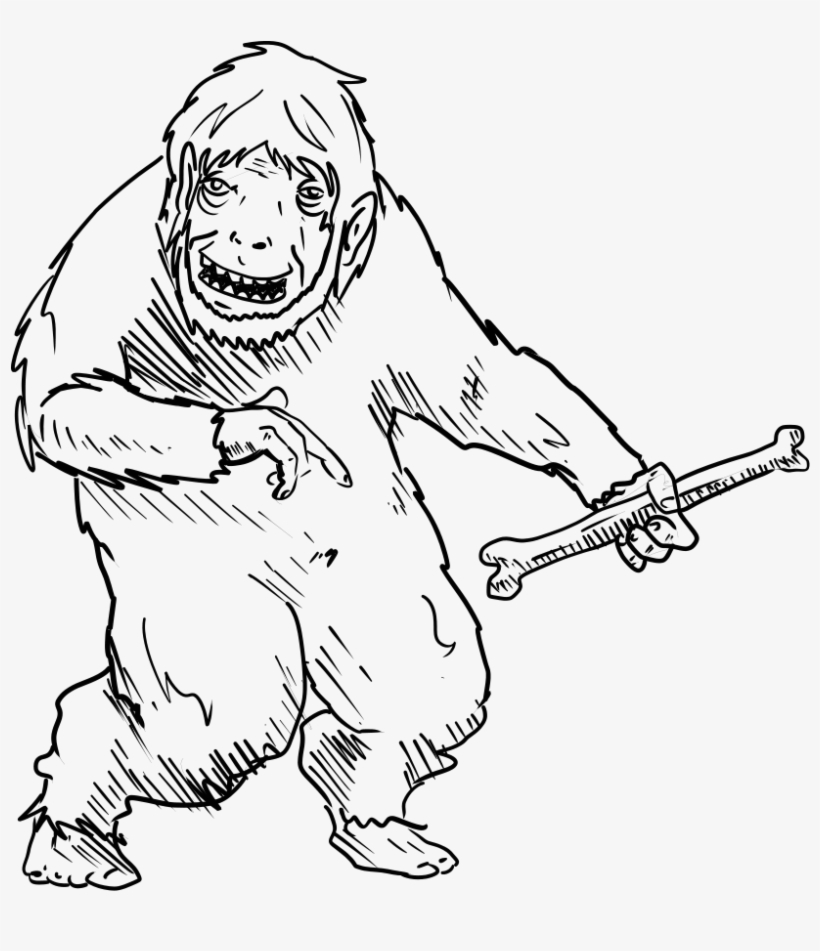 This Free Clipart Png Design Of Human Monkey, transparent png download