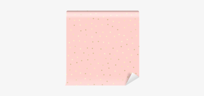 Golden Glitter Stars, Seamless Pattern, Pink Background - Construction Paper, transparent png download