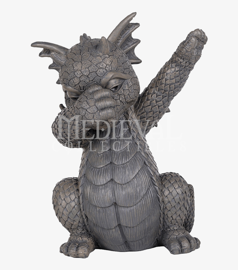 Dabbing Dragon Garden Statue - Garden Dragon, transparent png download