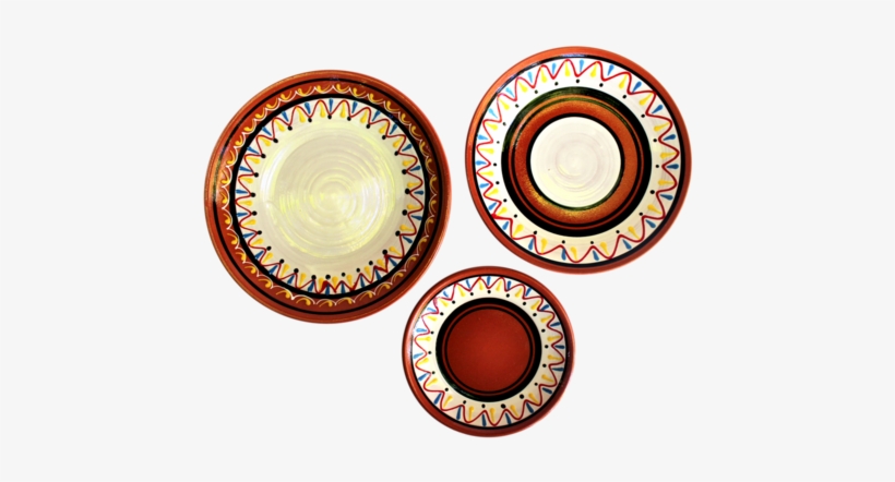 Terracotta White Tapa Plates Set Of - Painting, transparent png download