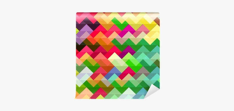 Colorful Zigzag Pattern, Geometric Background Wall - Zigzag, transparent png download