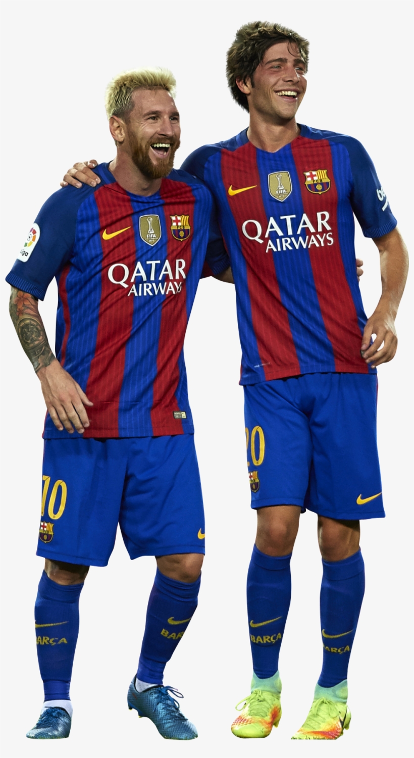 Lionel Messi & Sergi Roberto Render - Messi Y Sergi Roberto, transparent png download