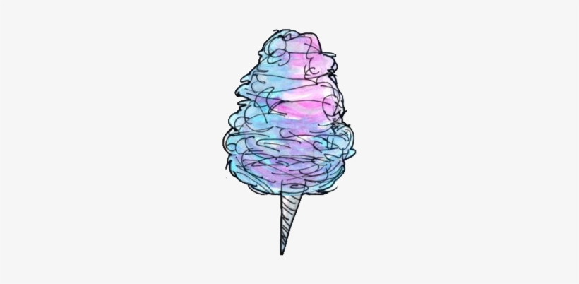 Cottoncandy Watercolor Cone Sketchy Colors Freetoedit - Candy, transparent png download