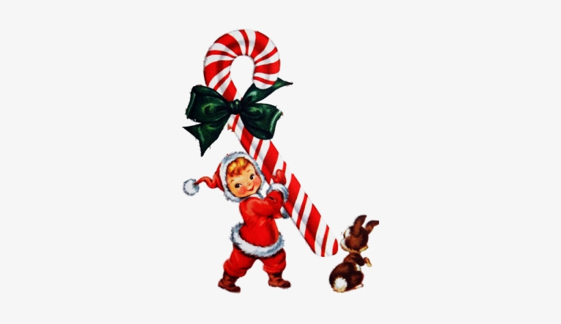 Making Merry For Over 25 Visitors - Vintage Zuckerstange-weihnachtskarte Karte, transparent png download