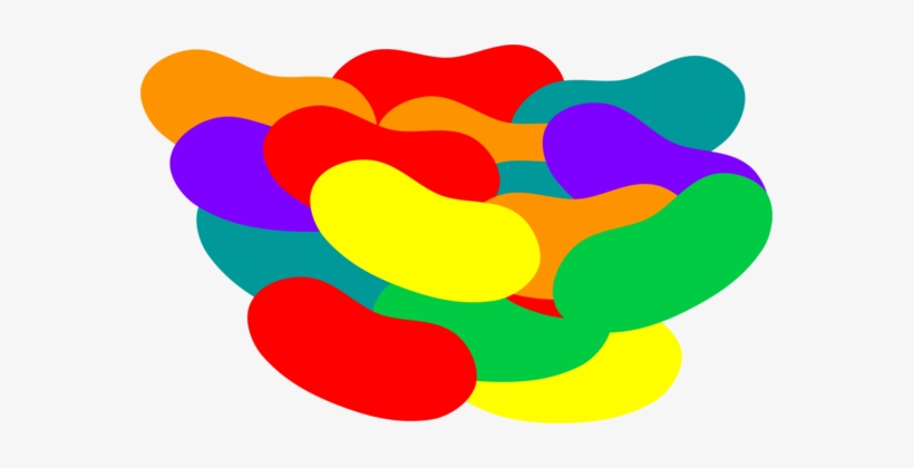 Jelly Bean Gelatin Dessert Gummi Candy - Jelly Beans Clipart Png, transparent png download