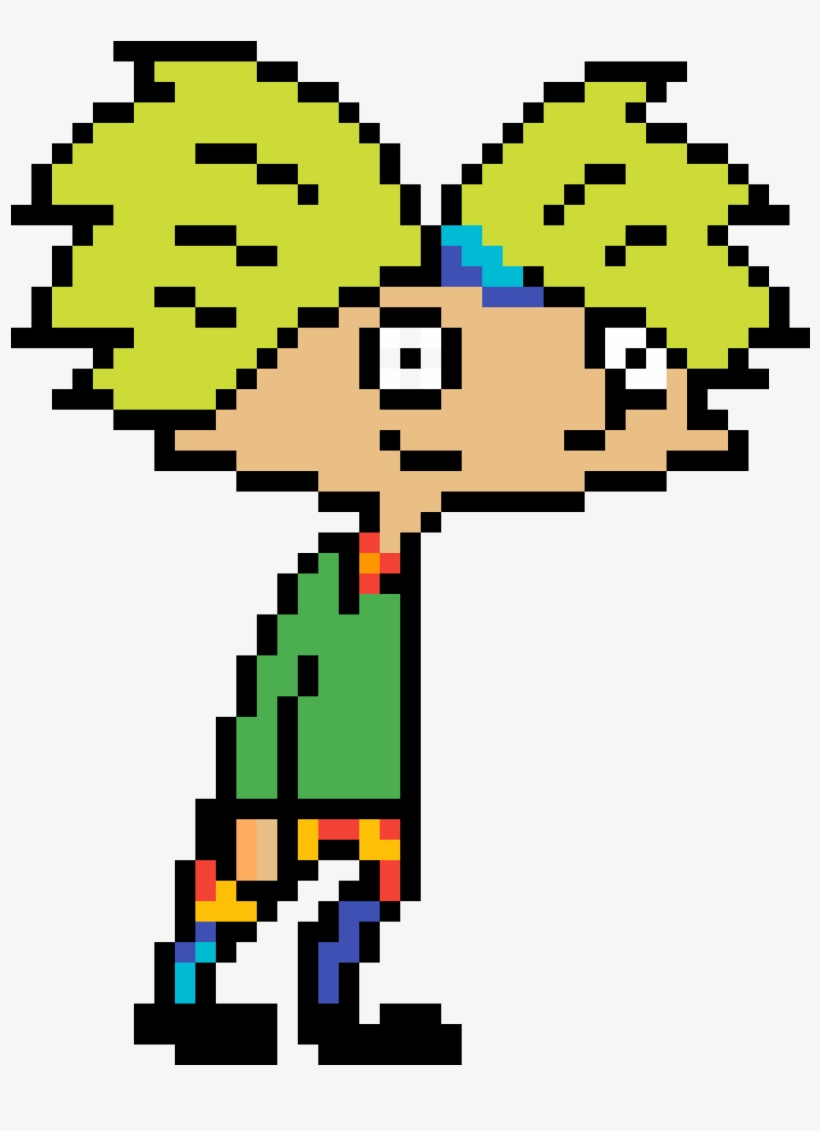 Hey Arnold - Hey Arnold Pixel Art, transparent png download