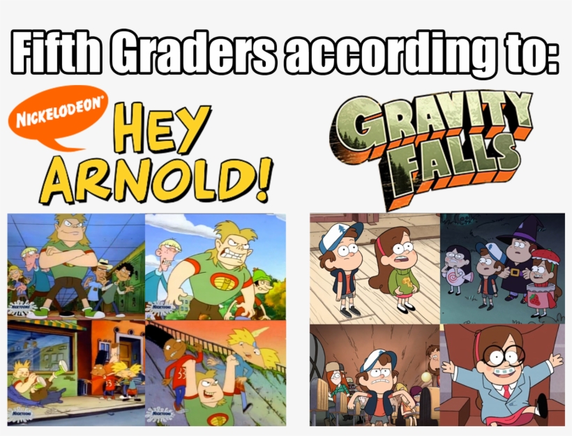 Differences In Art Styles - Hey Arnold Gravity Falls, transparent png download