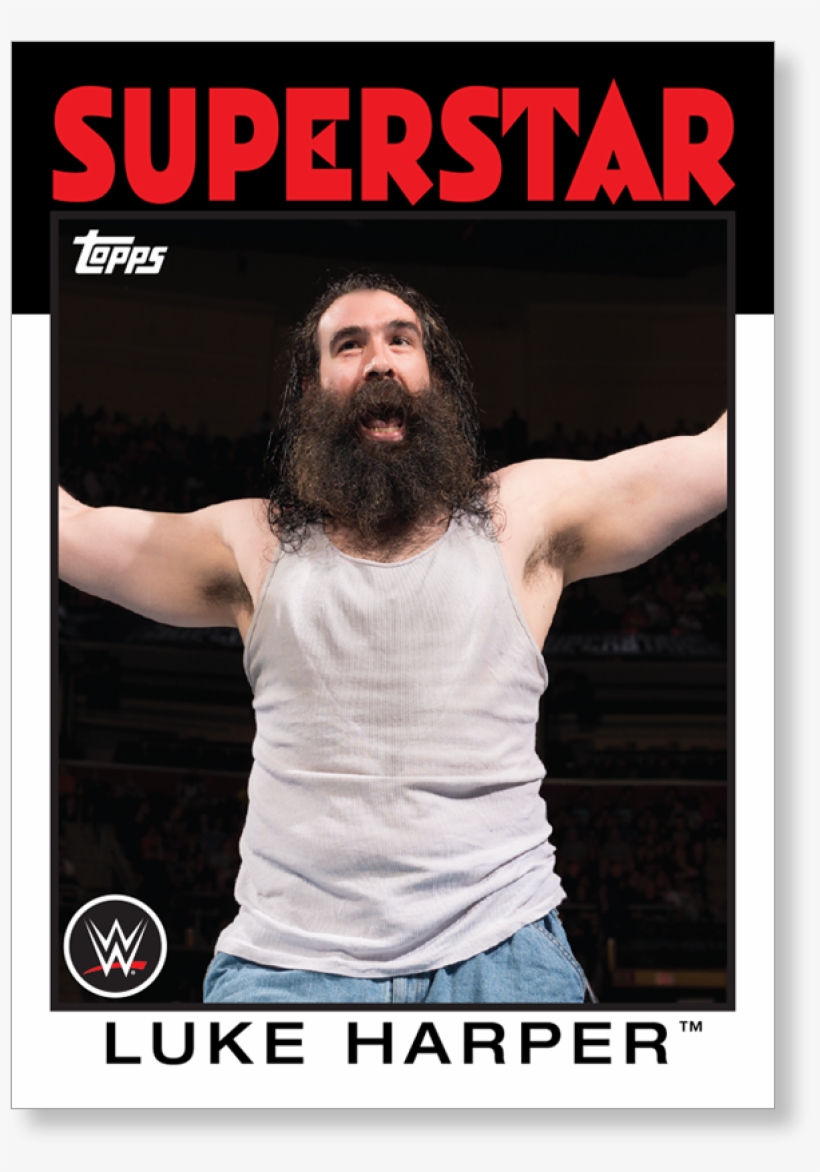 Luke Harper Wwe Heritage Base Poster Png Luke Harper - Braun Strowman Signed Card 2016 Topps Heritage Wwe, transparent png download