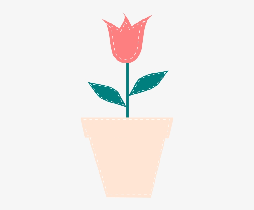 How To Set Use Tulip In Flower Pot Pastel Clipart, transparent png download