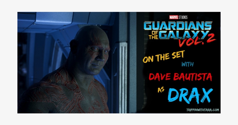 Drax On The Set Of Guardians Of The Galaxy Vol - Marvel's Guardians Of The Galaxy Vol. 2, transparent png download