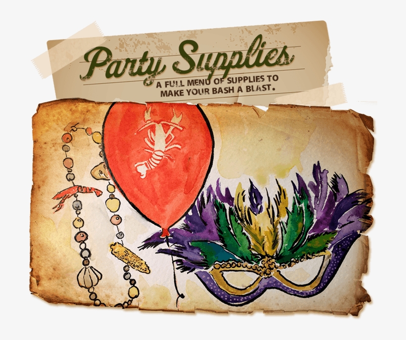 A Full Menu Of Supplies To Make Your Bash A Blast - Crayfish Party, transparent png download