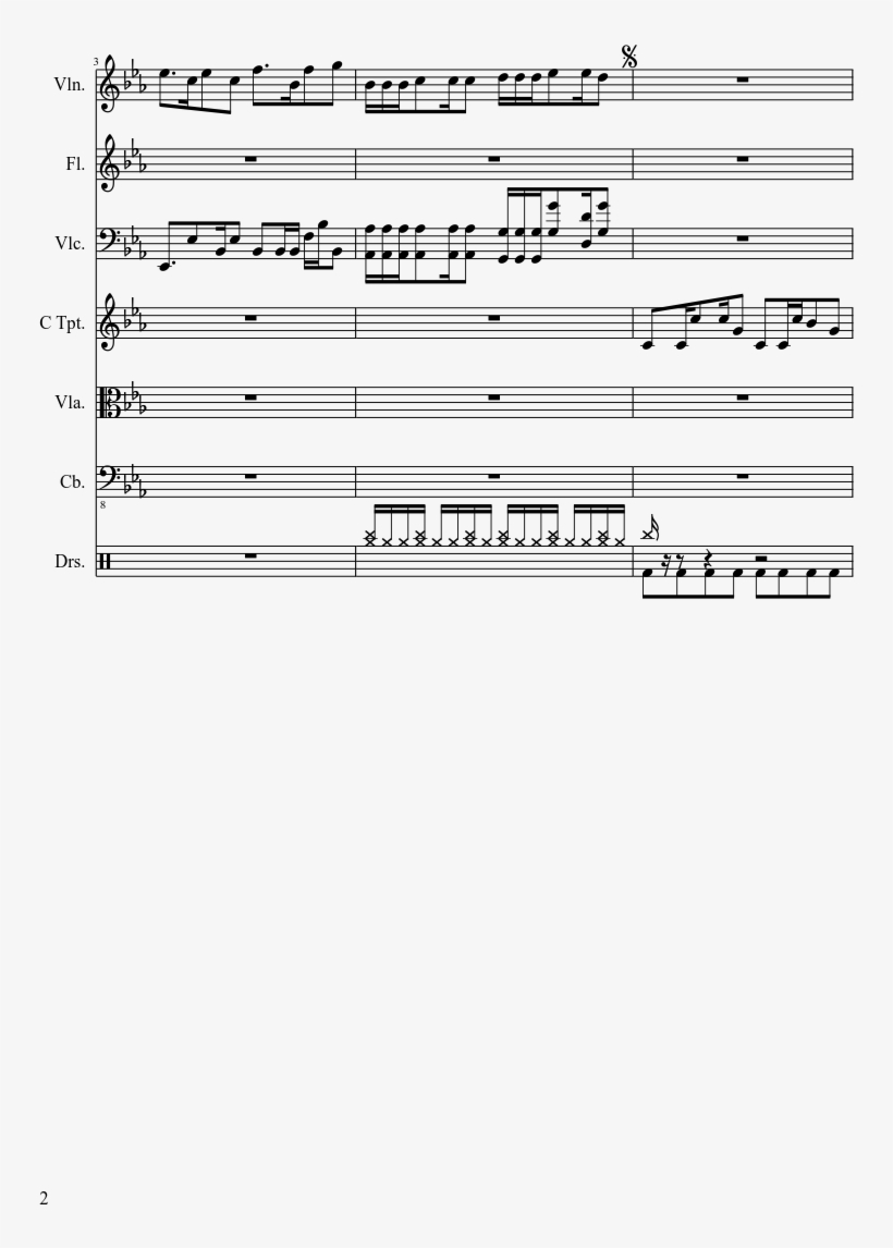 Rainbow Tylenol Sheet Music 2 Of 20 Pages - Mens Choir Score, transparent png download