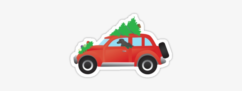 Afghan Hound Driving Vintage Red Car With Christmas - Golden Retriever-hund, Der Ein Auto - Baum Auf Die, transparent png download