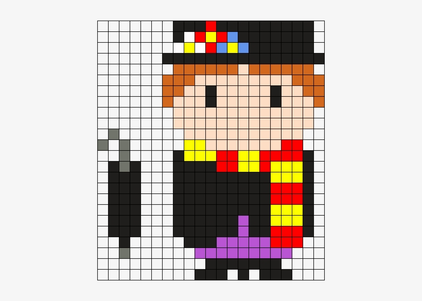 Mary Poppins Perler Bead Pattern / Bead Sprite - Mary Poppins Hama Beads, transparent png download