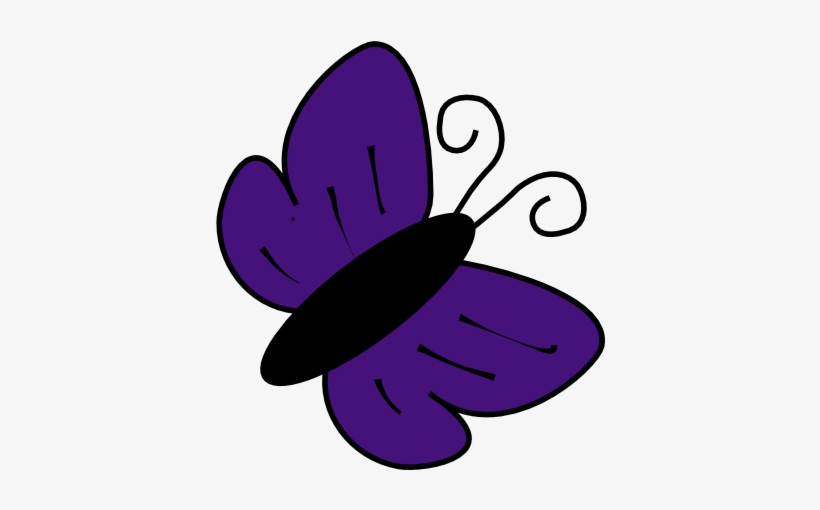 Butterflies Clipart Violet - Violet Butterfly Clip Art, transparent png download