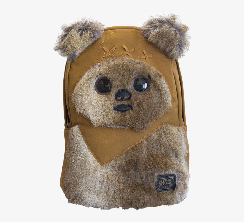 Ewok Backpack Apparel - Loungefly X Star Wars Faux Fur Ewok 18" School Backpack, transparent png download