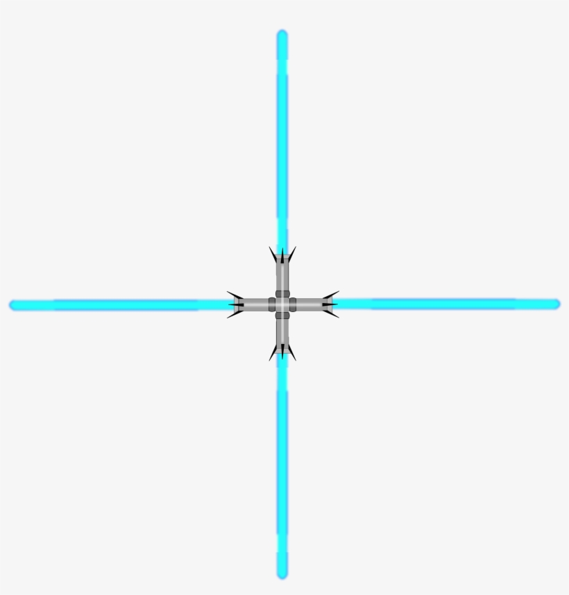 Lightsaber Banner Black And White - Double Lightsaber, transparent png download