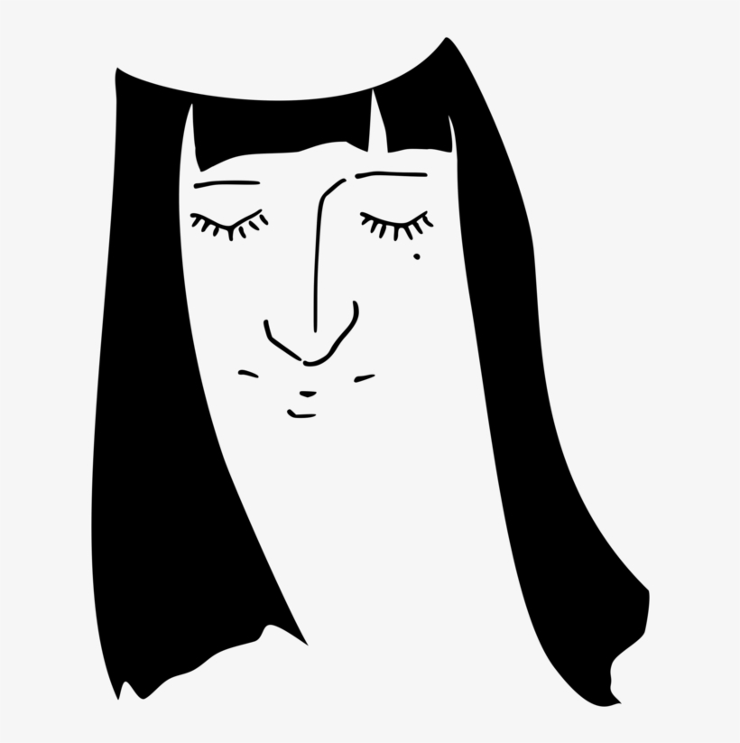 Hat Woman Cartoon Line Art Eye - Hat, transparent png download