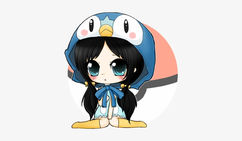 7 - Piplup - Chibi Piplup Girl, transparent png download