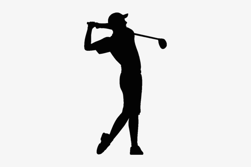 Golf Swing Silhouette At Getdrawings - Golf Player Silhouette Png, transparent png download
