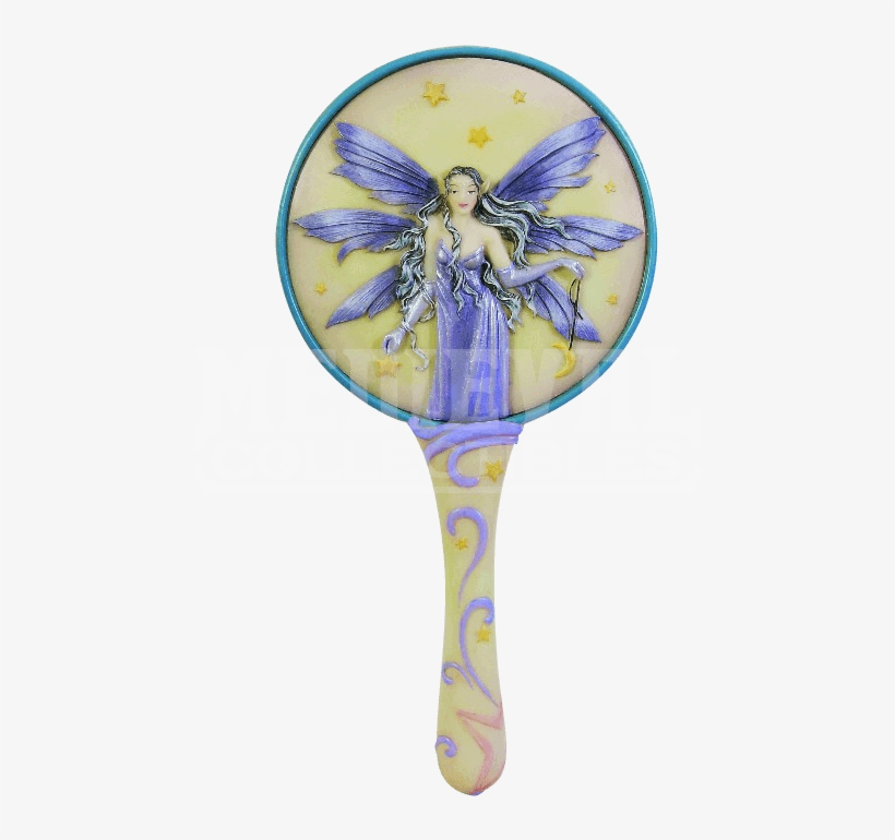 Celestiana Hand Mirror By Molly Harrison - 10 Inch Celestiana Fairy Girl Embellished Hand Mirror, transparent png download