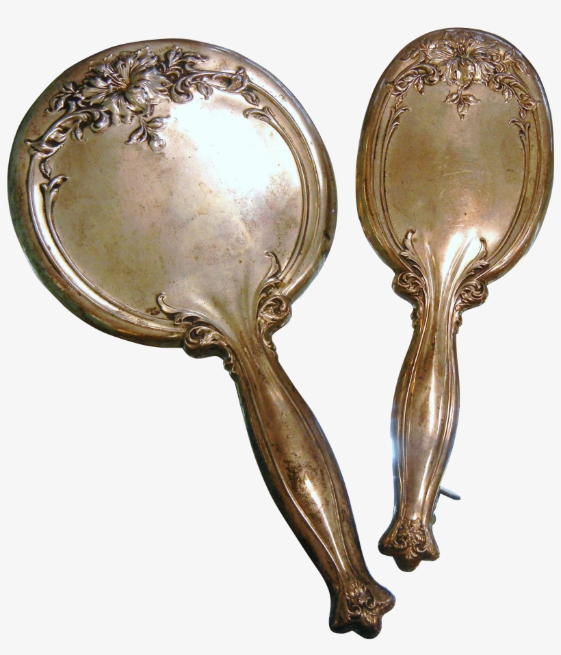 Antique Webster Sterling Silver Vanity Set - Silver, transparent png download