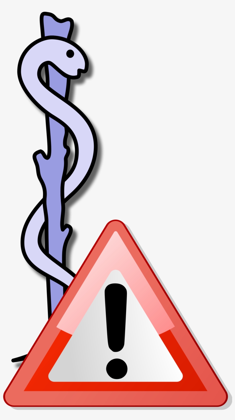 Rod Of Asclepius - Caution Medicine, transparent png download