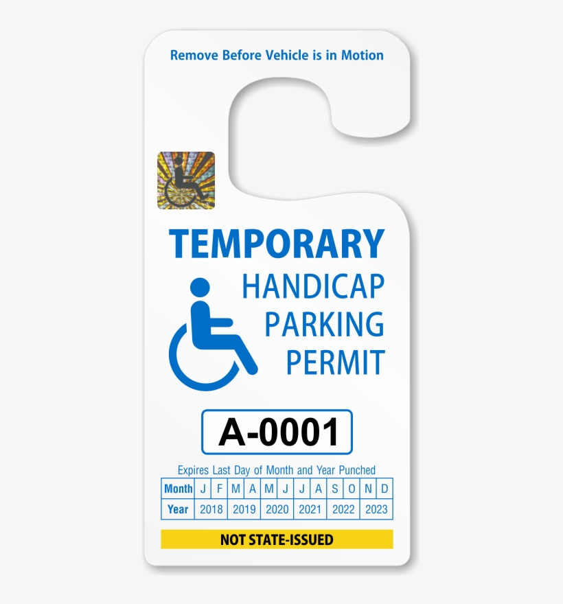 Zoom, Price, Buy - Handicap Parking Permit Tag, transparent png download
