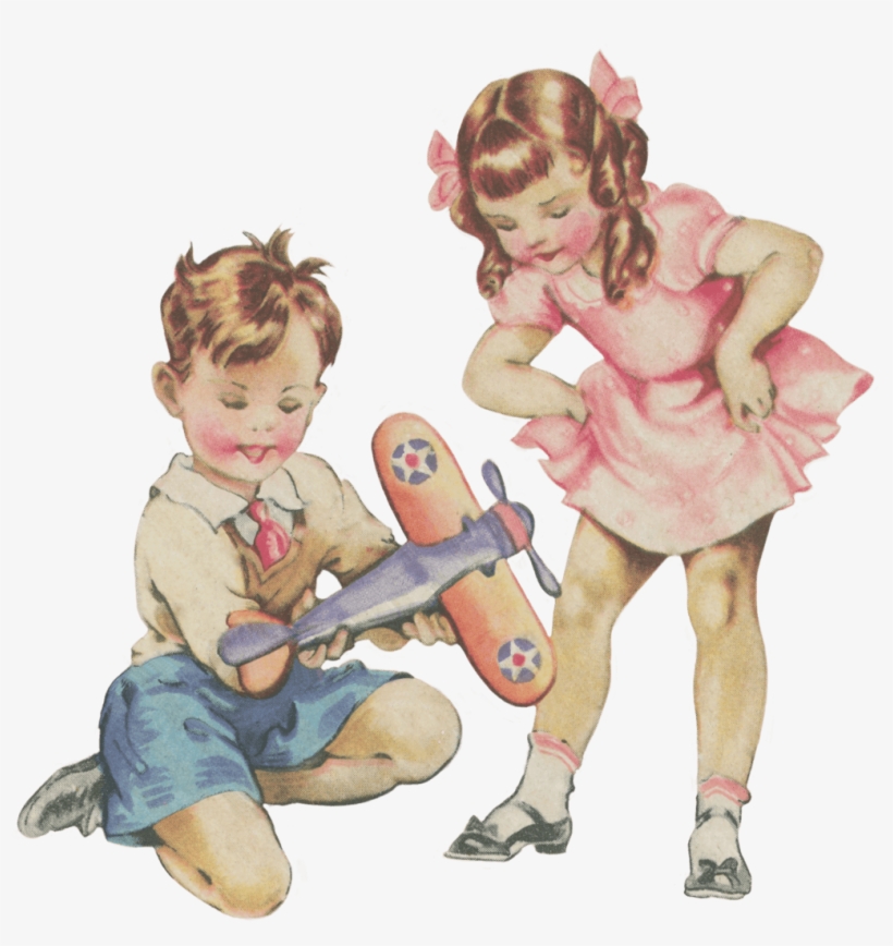Boy And Girl Playing - Sitting, transparent png download