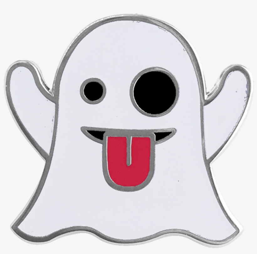 Ghost Emoji Pin - Hockey Helmet, transparent png download