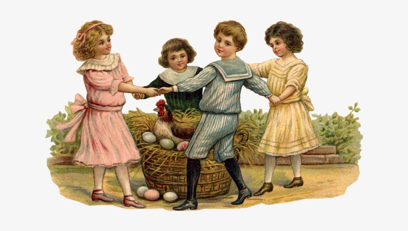 Easter Vintage Children - Cocktail Napkins Magic Easter Rabbit, transparent png download