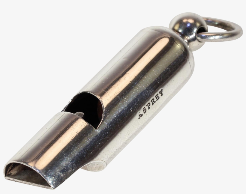 Vintage Asprey Sterling Silver Police Whistle Pendant - Vintage Asprey, transparent png download