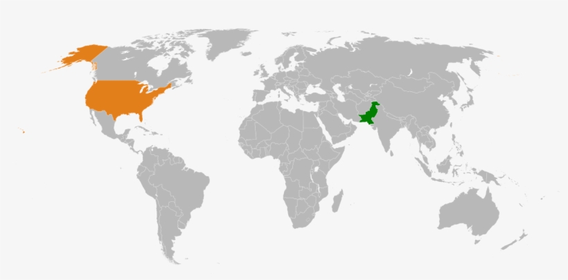Usa In The World Map, transparent png download