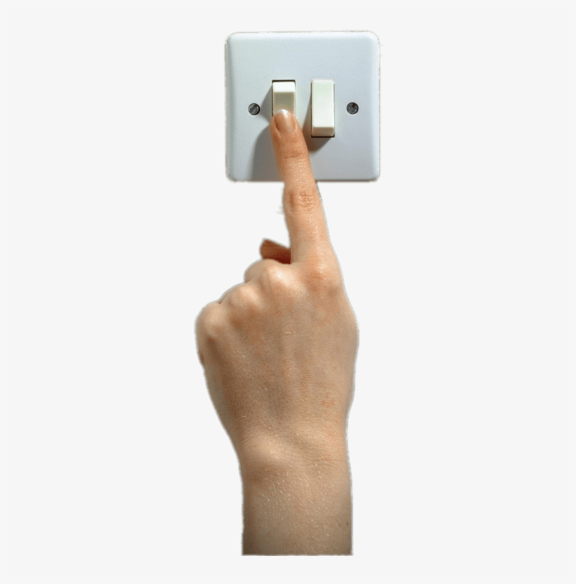 Finger On Light Switch - Portable Network Graphics, transparent png download