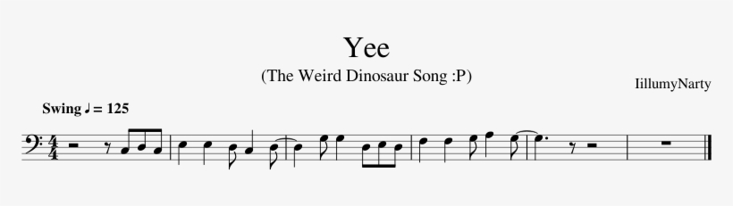Yee Sheet Music Composed By Iillumynarty 1 Of 1 Pages - Document, transparent png download